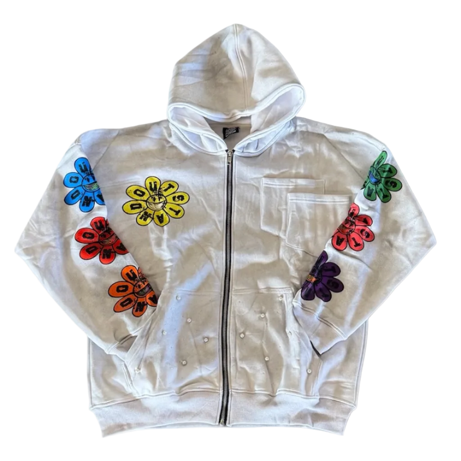 White blossom zipup