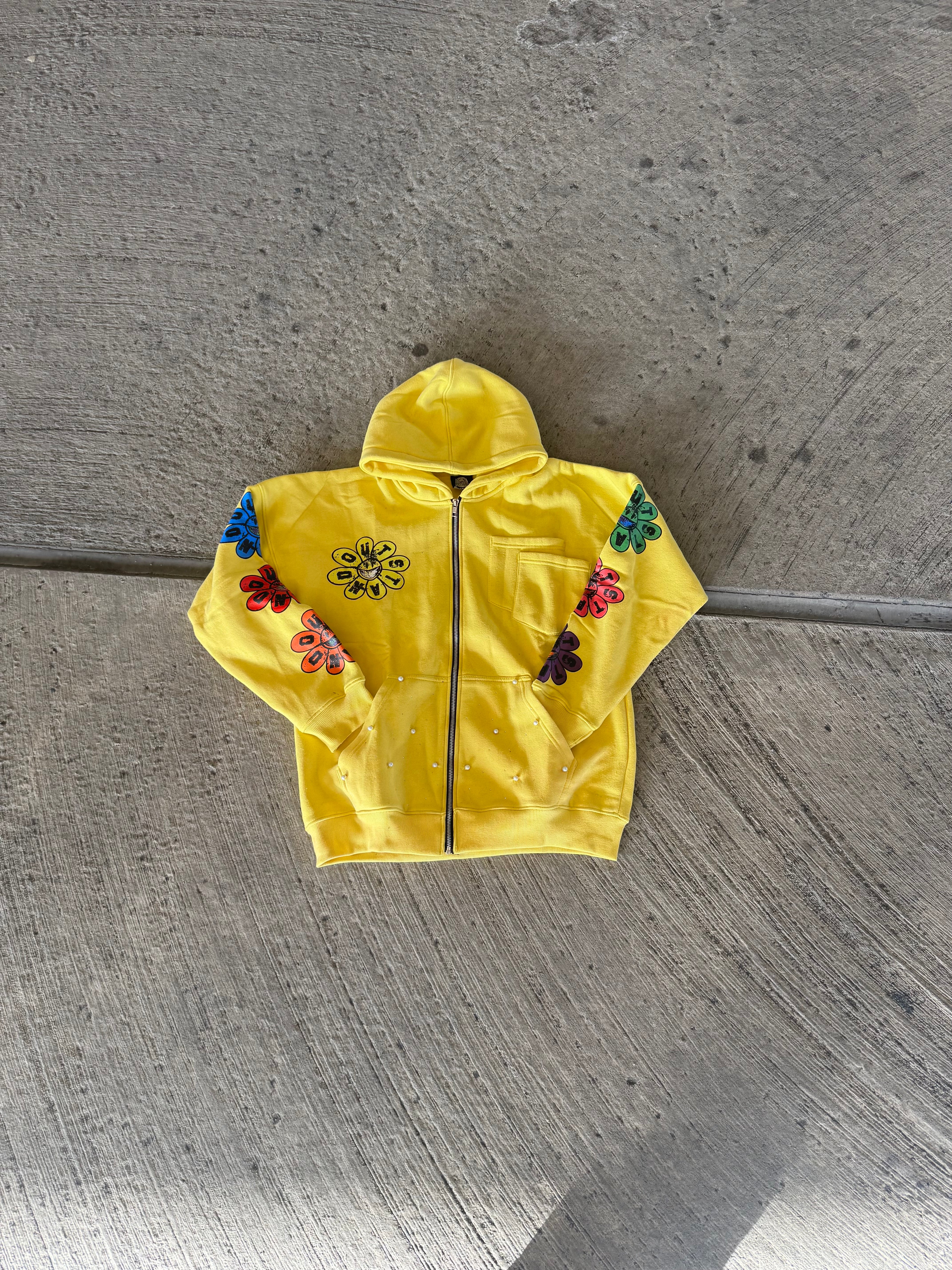 Yellow blossom zipup