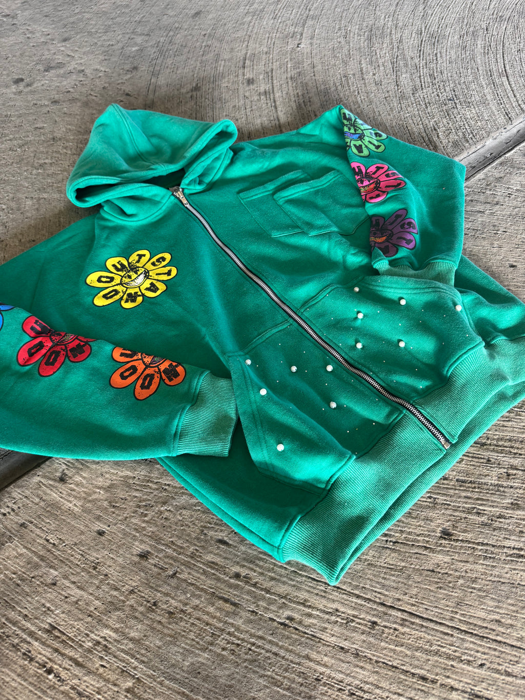 Green Blossom zipup
