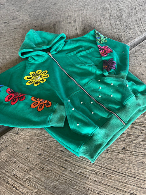 Green Blossom zipup