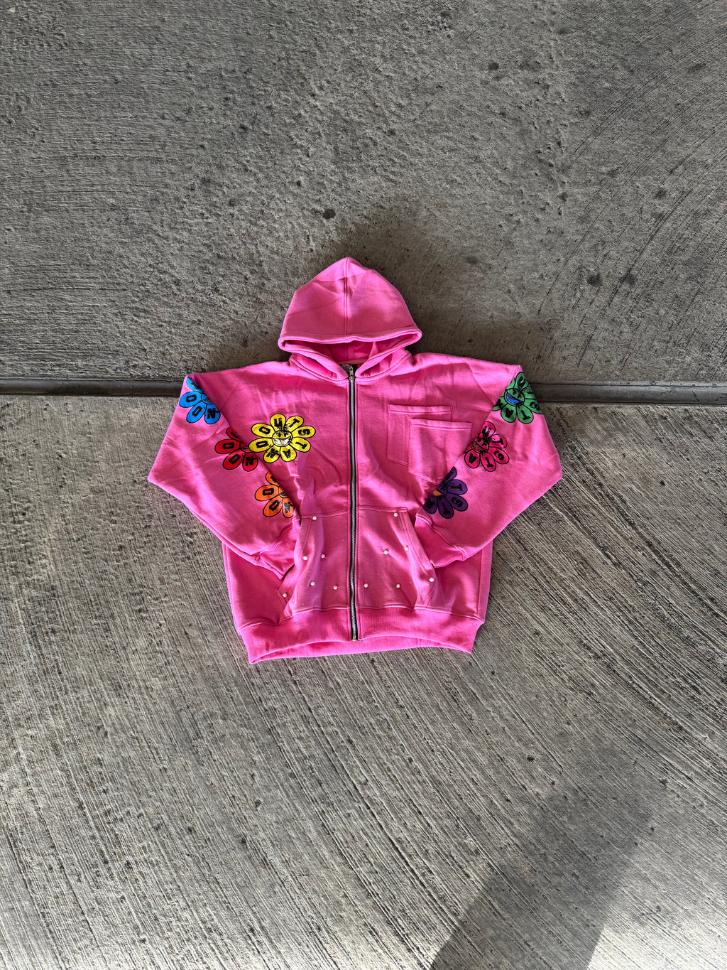 Pink blossom zipup