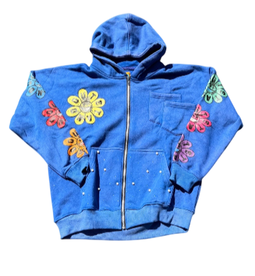 Blue blossom zipup